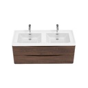 Meuble-lavabo Mural Double Fiori 48" Rosewood