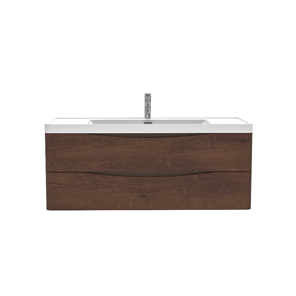 Meuble-lavabo Mural Simple Fiori 48" Rosewood