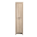 Armoire sur Pieds à Pentures Droites Lima 16" Chêne Blanc