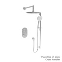 Ensemble complet de douche thermostatique pression équilibrée sans manette