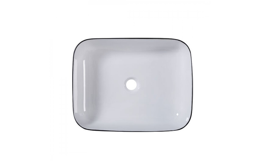 Lavabo 19 3/8'' - Blanc Lustré et Noir Mat