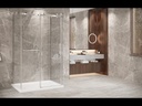 Porte de douche Bellini chrome 48" x 32" en coin avec fermeture sur mur et installation sur mur droite