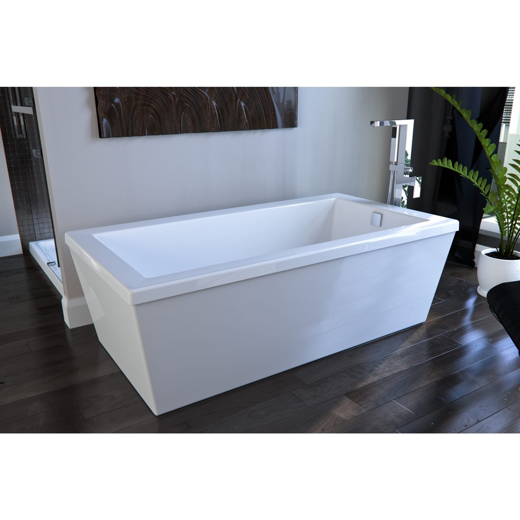 Bain Autoportant Ametys 36x66 Afr avec Appuie-bras, Blanc avec Jupe Couleur