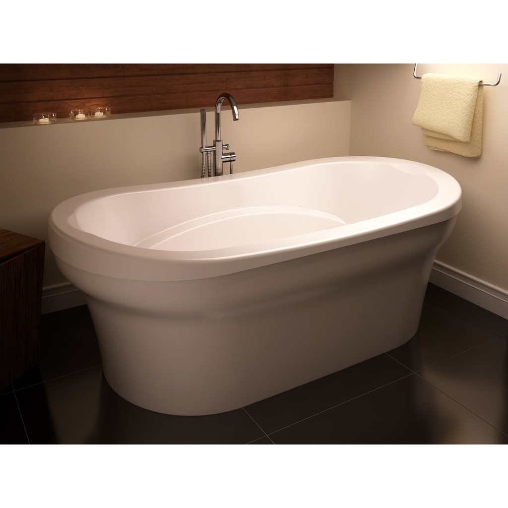 Bain Autoportant Révélation 36x72, Biscuit avec Jupe Couleur