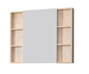 Pharmacie En Bois Franc 36x29" Couleur Chêne Blanc Avec Étagères Latérales