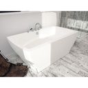 Bain Autoportant Believe 36x72, Blanc avec Jupe Couleur