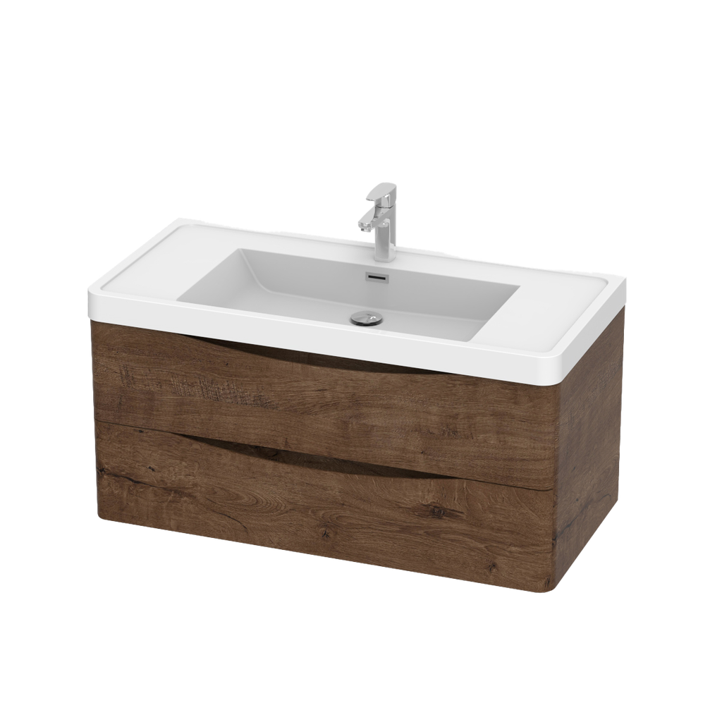 Meuble-Lavabo mural Fiori 40" rosewood