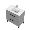 Meuble-Lavabo sur pieds Lima 32" Gris ciment