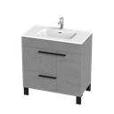 Meuble-Lavabo sur pieds Lima 32" Gris ciment