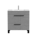 Meuble-Lavabo sur pieds Lima 32" Gris ciment