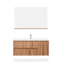 SUELO - Miroir à étagère 48x32 chêne brossé