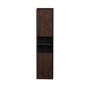 Armoire murale Dakar 16" noir mat et façades rosewood