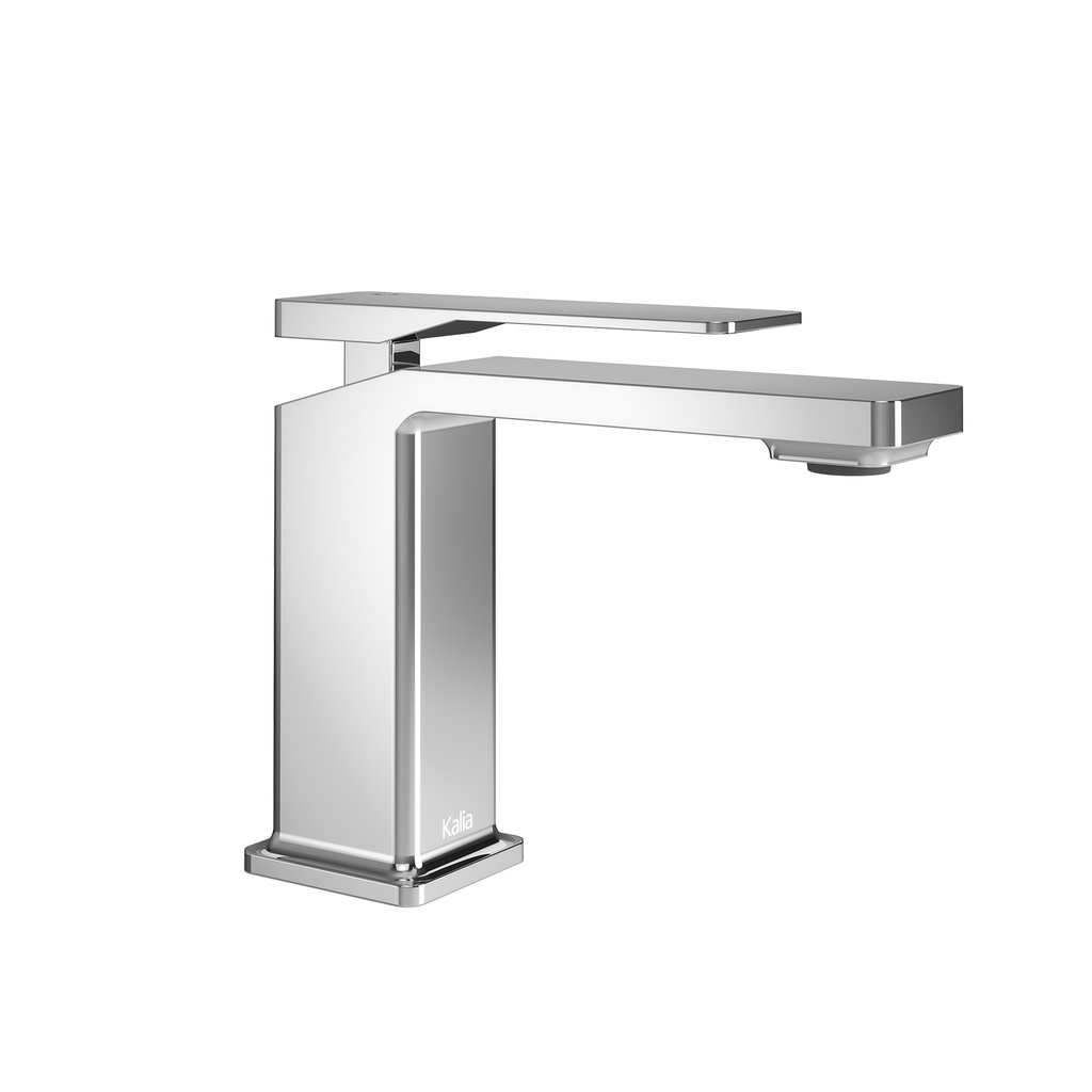 Kareo™ Robinet Monotrou de Lavabo avec Drain à Pression et Trop-plein Chrome