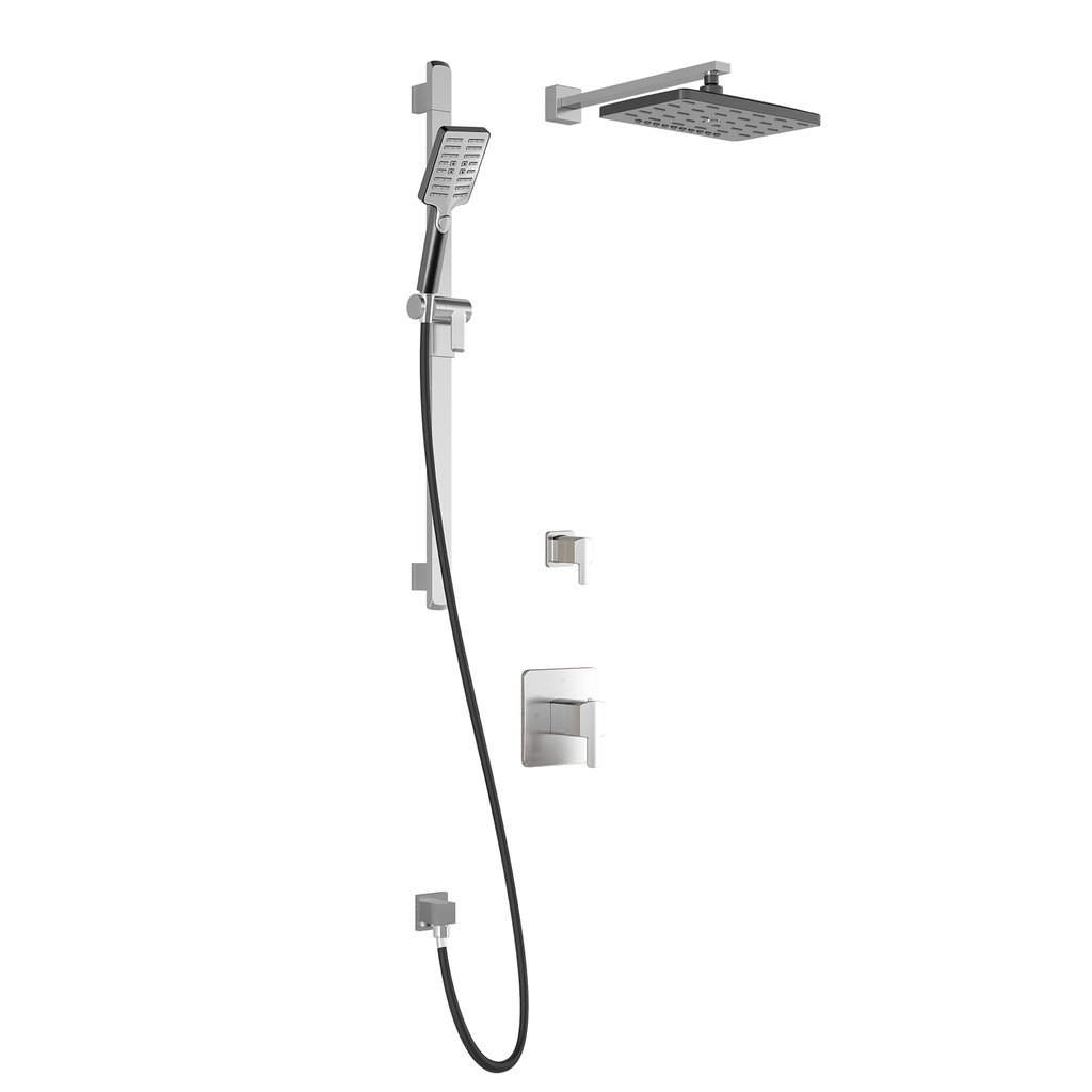 Grafik™ Td2 Premia : Aquatonik™ T/p Shower System With Wallarm Chrome/black