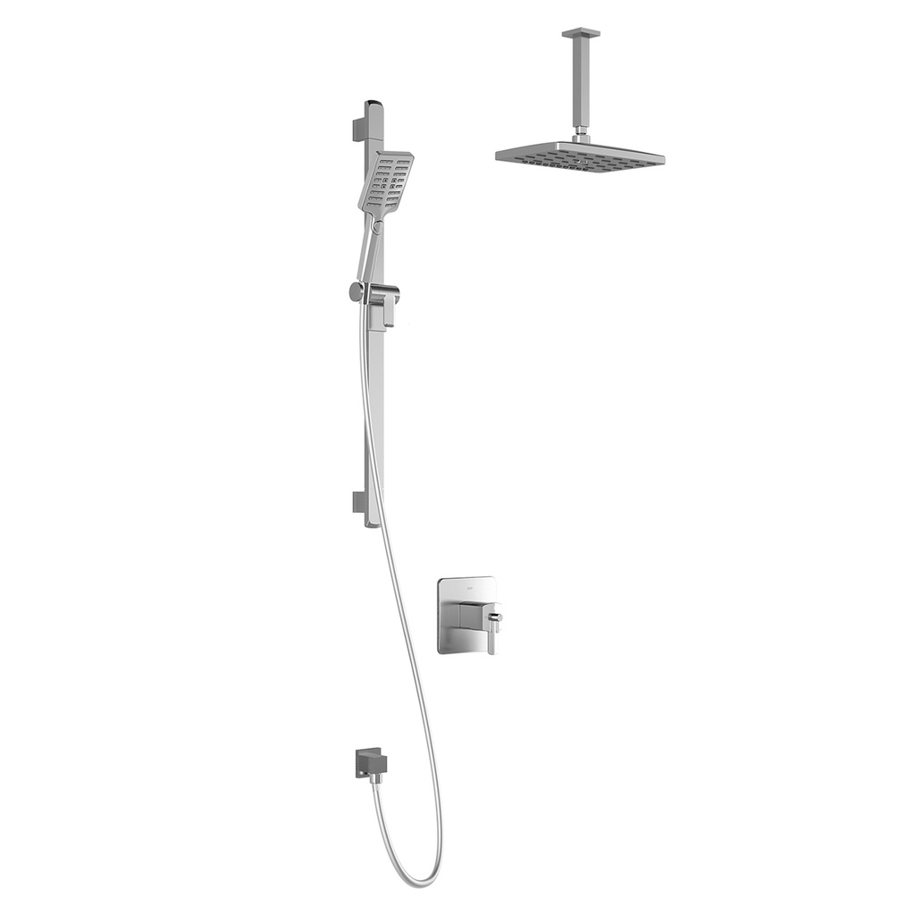 Grafik™ Tcd1 Premia : Aquatonik™ T/p Coaxial Shower System With Vertical Ceiling Arm Chrome