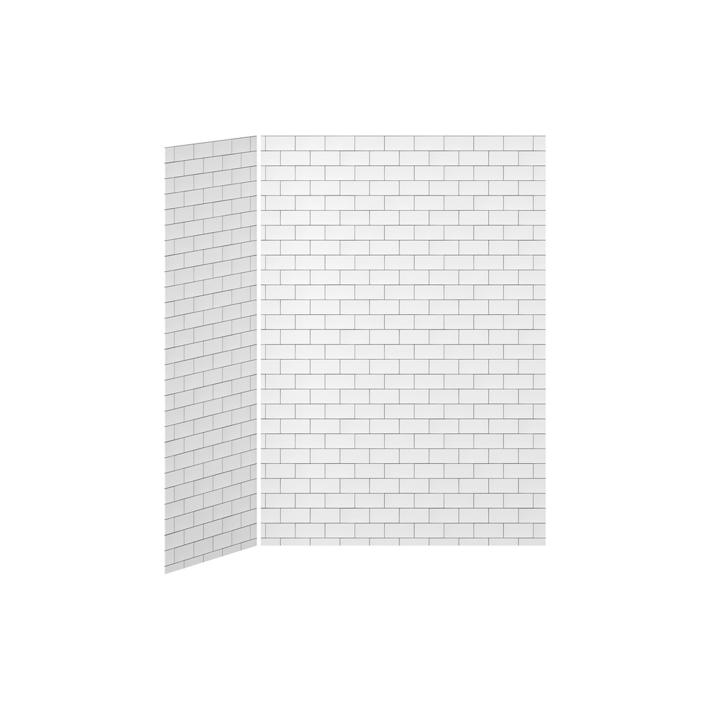 60x32 Carreaux #700 Ensemble de Murs de Douche 2 Panneaux 60x32 pour Installation de Coin - Carreaux #700 Lustré