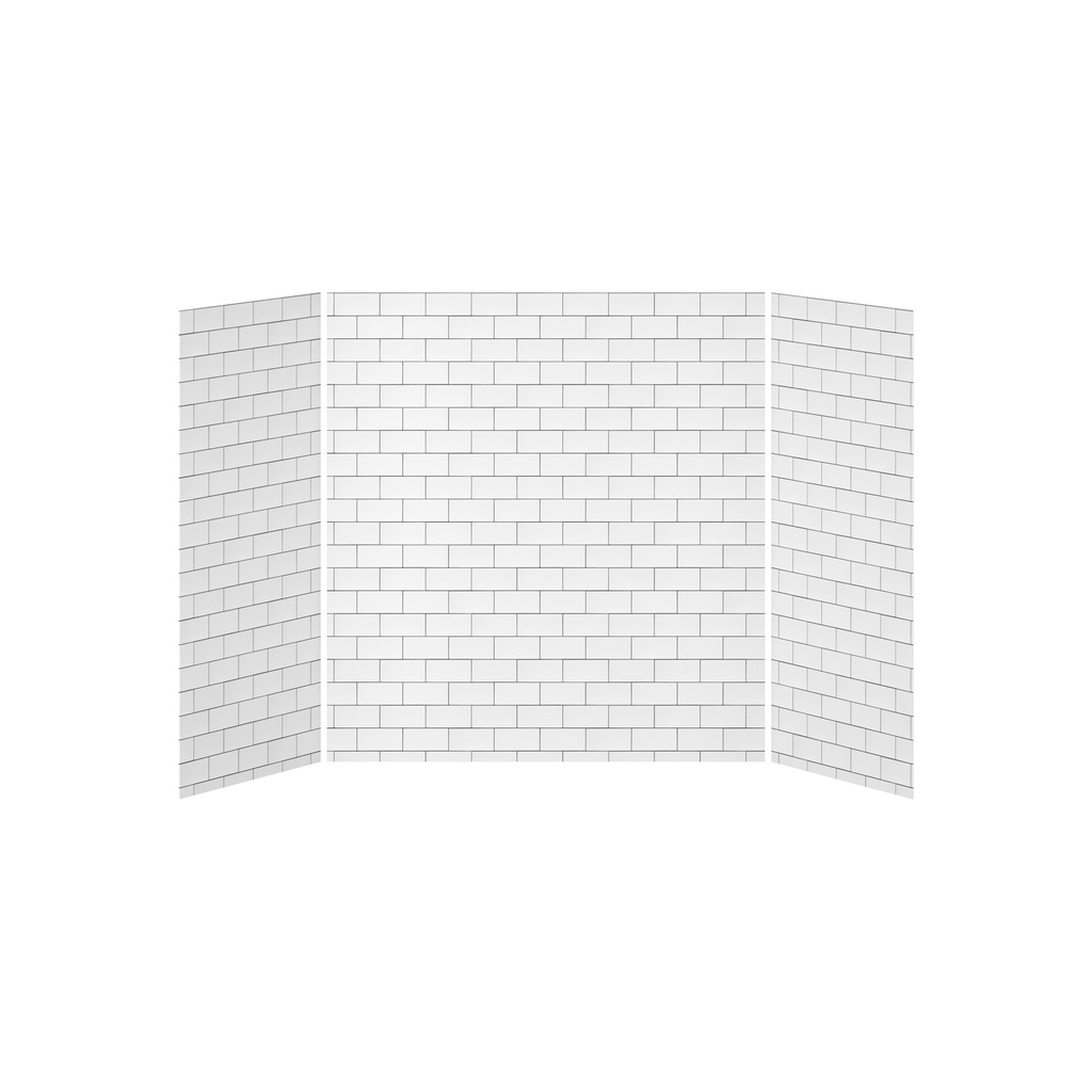 32x60x32 Carreaux #700 Ensemble de Murs pour Bain-douche 3 Panneaux 60x32 - Carreaux #700 Lustré