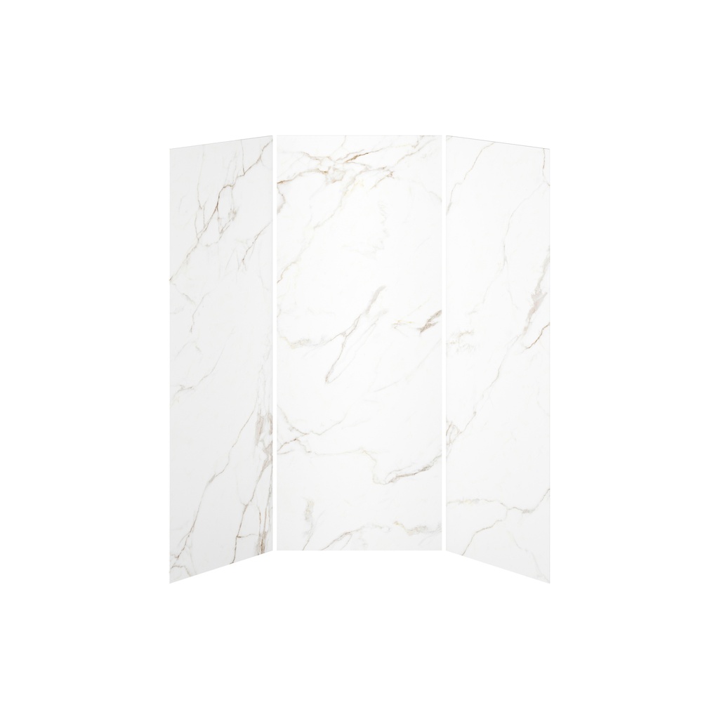 36x36x36 Minéraux Doré #510 Ensemble de Murs de Douche 3 Panneaux 36x36 pour Installation en Alcôve - Minéraux Doré #510 Lustré