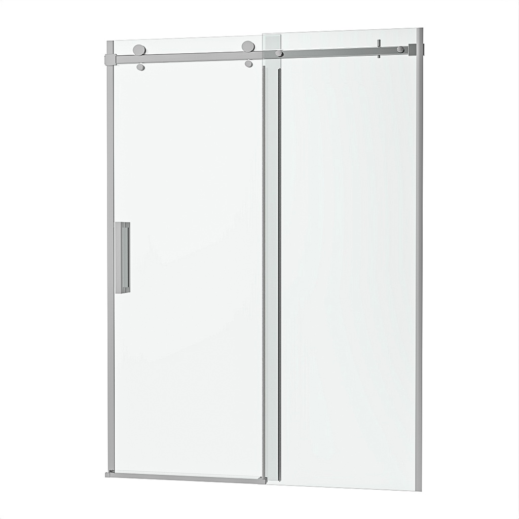 Bellini 60 Porte Alcove Chrome Clair avec barre à serviette, Bain