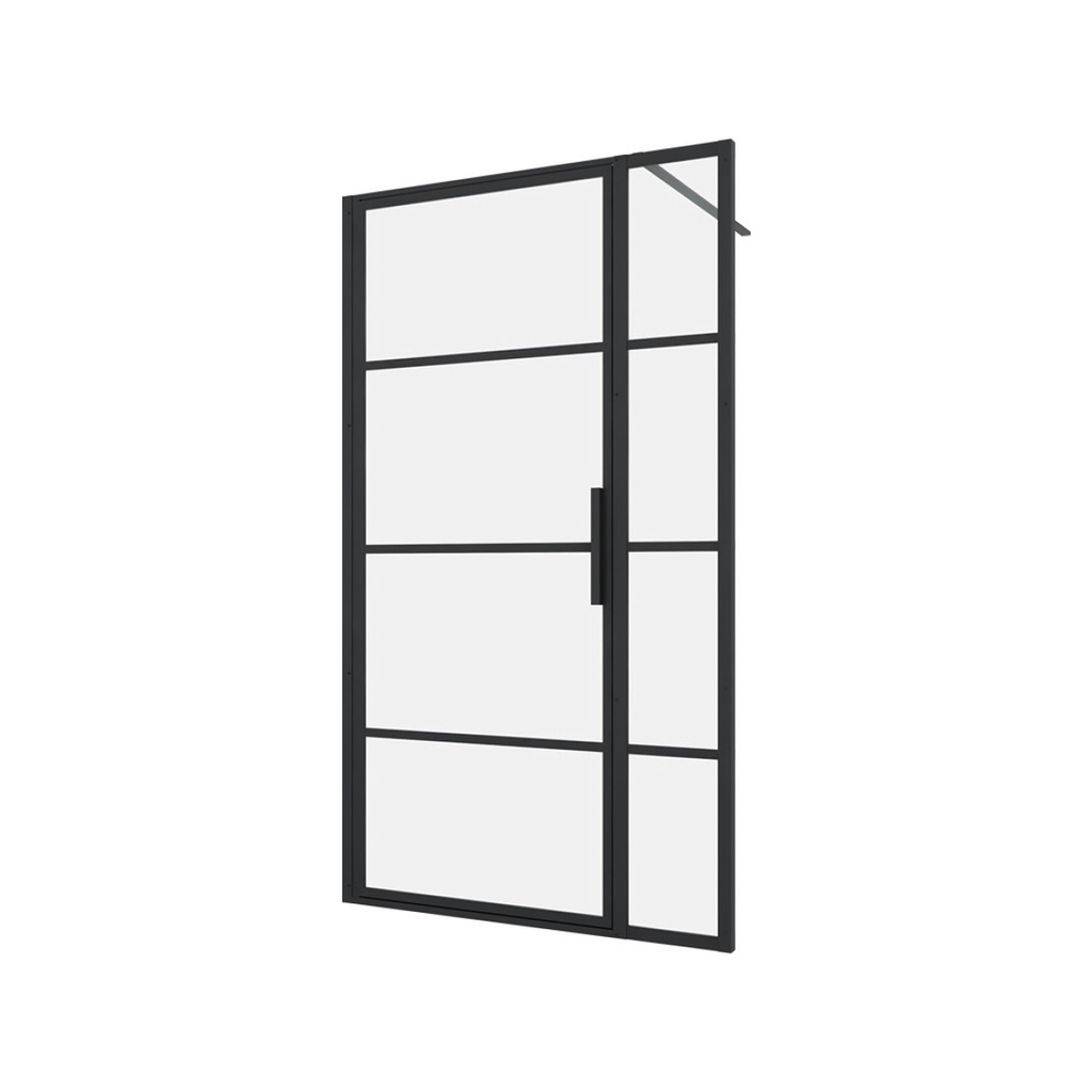 Materia 48'' porte alcove noir clair ligné noir