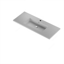 Aden 48" - Dessus de Lavabo Simple Centré en Surface Solide Blanc