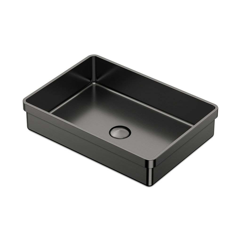 Sanaga IV - Lavabo Semi-encastré 20'' - Noir Métallisé Brossé