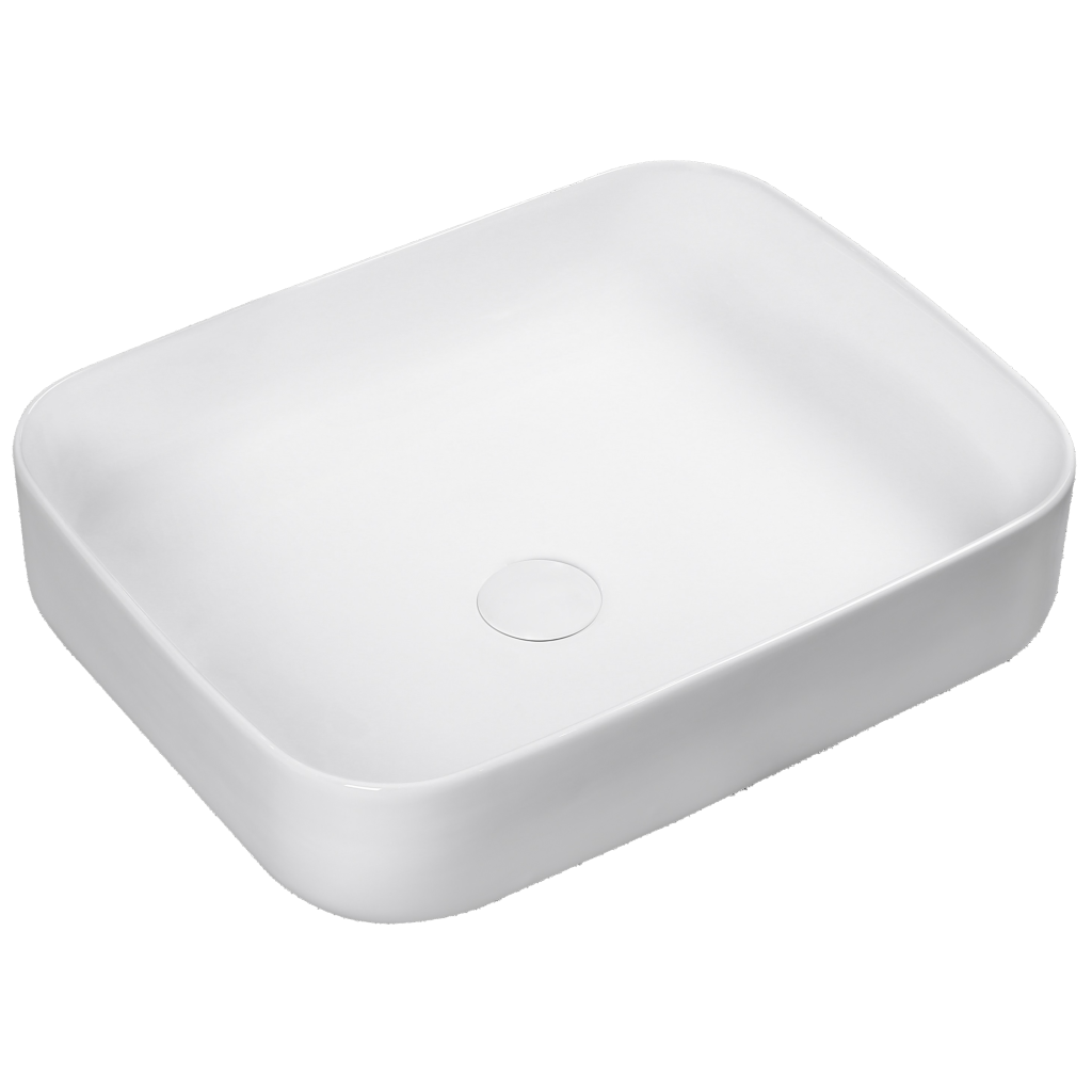 Lavabos Ob-44-wm, Vasque/lavabo, Rectangle, Porcelaine Vitrifiée, sans Trop-plein, Blanc Mat