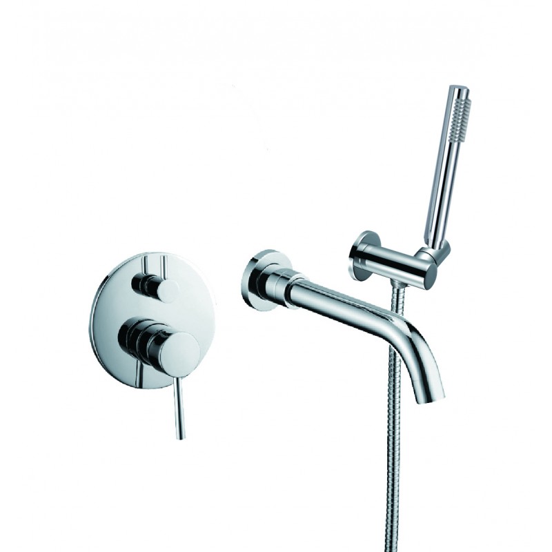 Robinet de Baignoire mural chrome poli