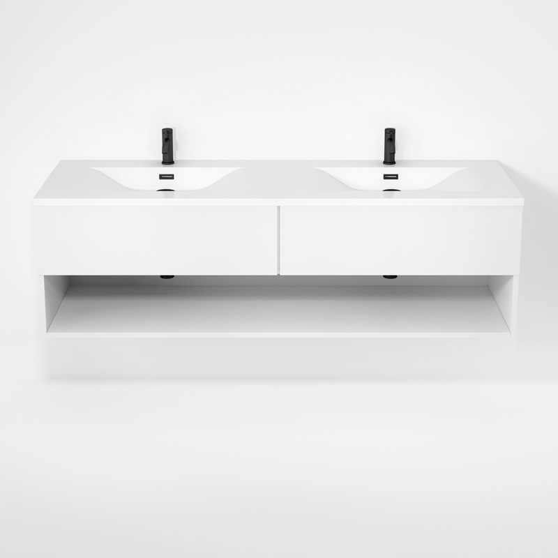 Haus - Meuble lavabo 63" double - Blanc