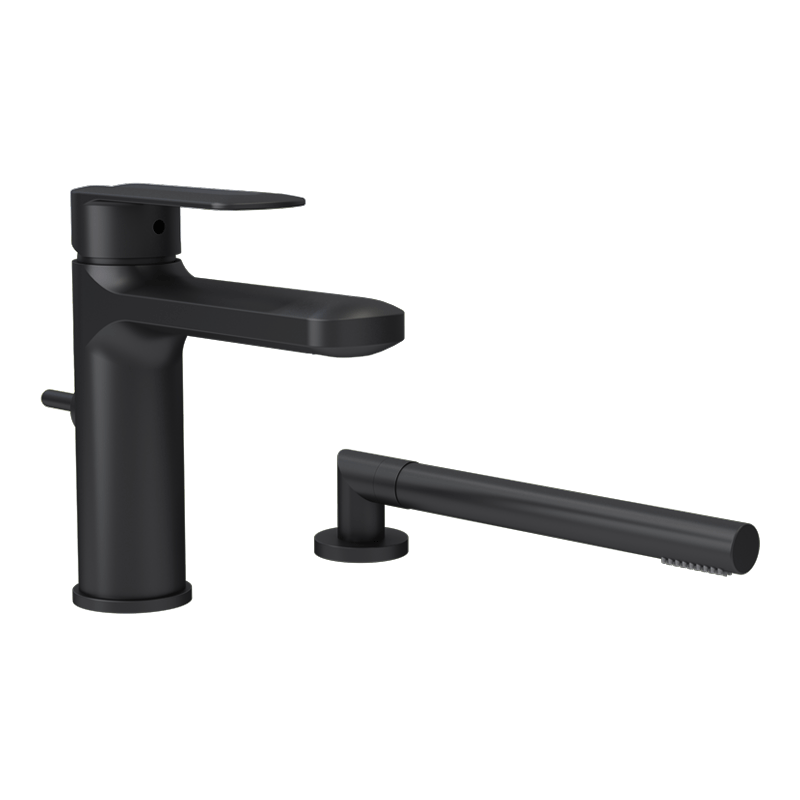 MYRTO ROB.DE BAIN 2 MCX AVEC DOUCHETTE NOIR MAT