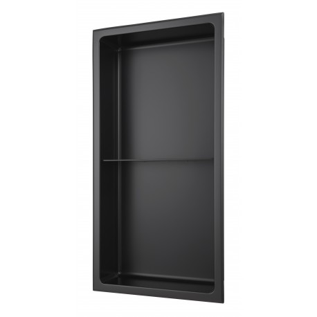 Niche de Douche 12*24, 2 sections noir mat