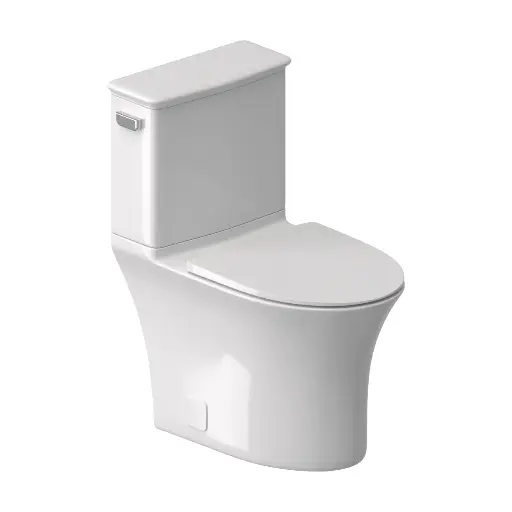 Cuvette Allongée pour Toilette O Loft 2 Pièces, Simple Chasse, 4,8 Litres, Map1000, Siège Uf Inclus, Blanc Lustré