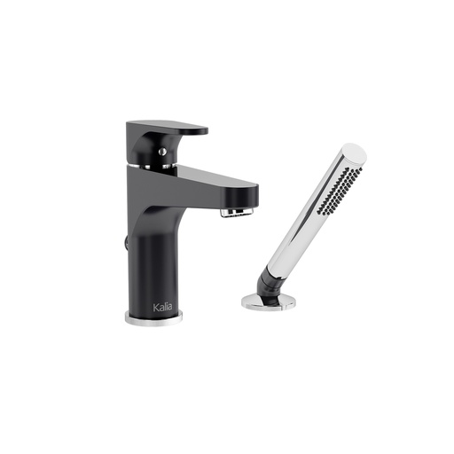 Kontour™ Robinet 2 Morceaux pour Baignoire avec Douchette Chrome/noir