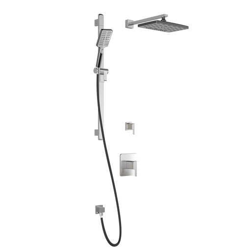 Grafik™ Td2 Premia : Aquatonik™ T/p Shower System With Wallarm Chrome/black