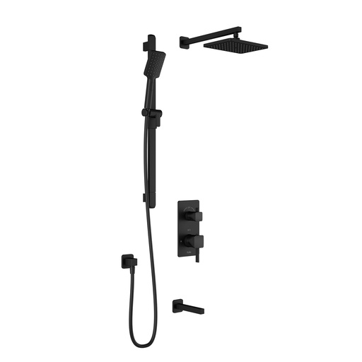 Squareone™ Td3 : Aquatonik™ T/p With Diverter Shower System With Wallarm Matte Black