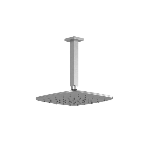 Grafik™ Plus Tête de Pluie de 251mm X 251mm (9 ⅞'' X 9 ⅞'') avec Bras Vertical Au Plafond de 203mm (8'') Chrome