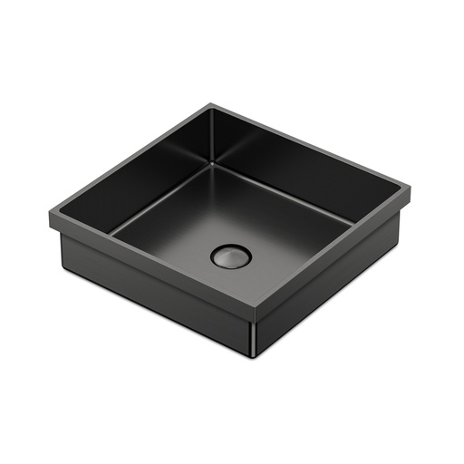 Volta IV - Lavabo Semi-encastré 15 3/4'' - Noir Métallisé Brossé