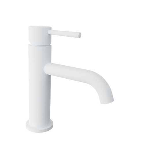 Robinet de lavabo monotrou, renvoi non inclus [Finition Blanc]