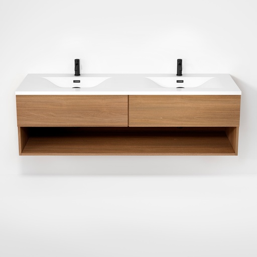 Haus - Meuble lavabo 63" double - Chêne naturel