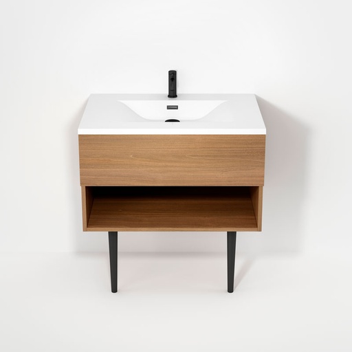 HAUS - Vanité et lavabo 32" avec pattes simples - chêne naturel